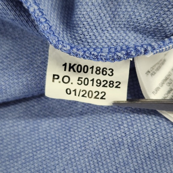 Vineyard Vines Sweatshirt Mens XXL Blue Saltwater 1/4 Zip Mock Neck Pullover - Picture 6 of 8